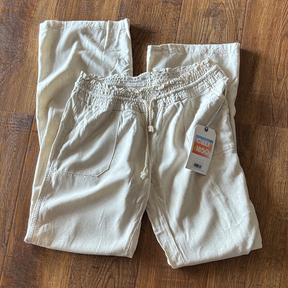 Cali1850 Oatmeal Drawstring Pants
